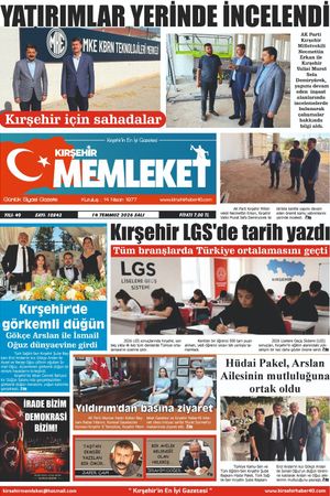 Kırşehir Memleket Gazetesi 14.07.2026
