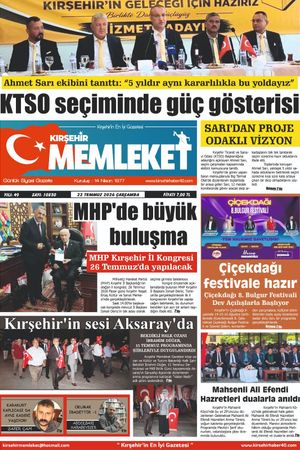 Kırşehir Memleket Gazetesi 22.07.2026
