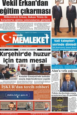 Kırşehir Memleket Gazetesi 23.07.2026