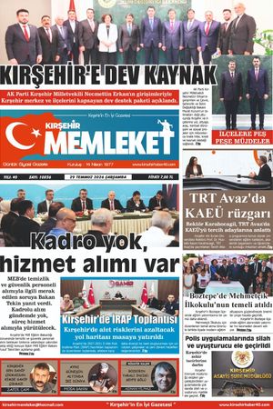 Kırşehir Memleket Gazetesi 29.07.2026