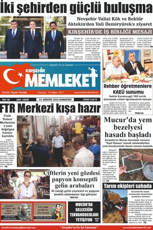 Kırşehir Memleket Gazetesi 01.08.2026