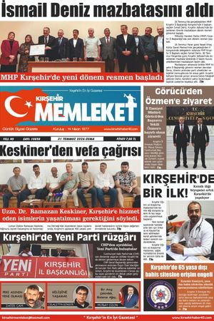 Kırşehir Memleket Gazetesi 31.07.2026