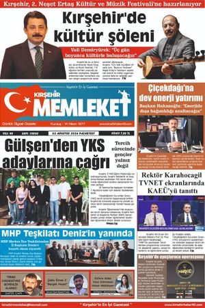 03.08.2026 Kırşehir Memleket Gazetesi
