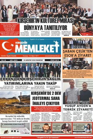 Kırşehir Memleket Gazetesi 24.08.2026