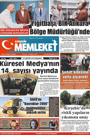 Kırşehir Memleket Gazetesi 05.08.2026