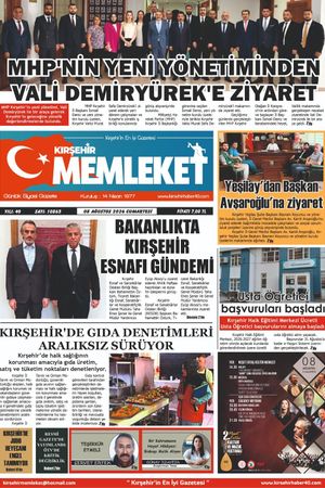 Kırşehir Memleket Gazetesi 08.08.2026