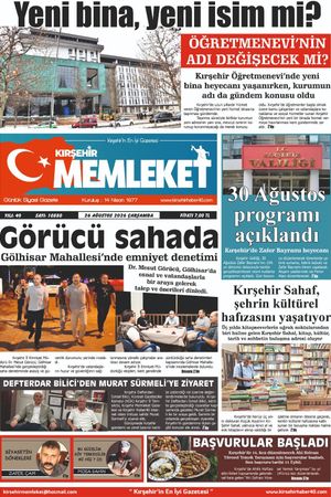Kırşehir Memleket Gazetesi 26.08.2026