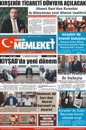 Kırşehir Memleket Gazetesi 28.08.2026