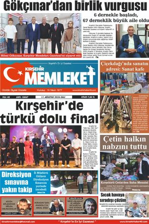 Kırşehir Memleket Gazetesi 11.08.2026