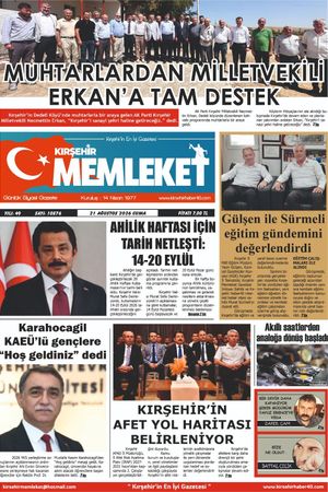 Kırşehir Memleket Gazetesi  21.08.2026