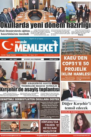 Kırşehir Memleket Gazetesi 03.09.2026