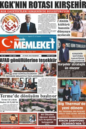 Kırşehir Memleket Gazetesi 07.09.2026