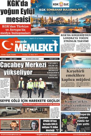 Kırşehir Memleket Gazetesi 08.09.2026