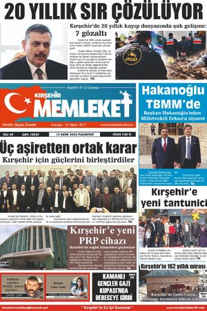Kırşehir Memleket Gazetesi 12.10.2026