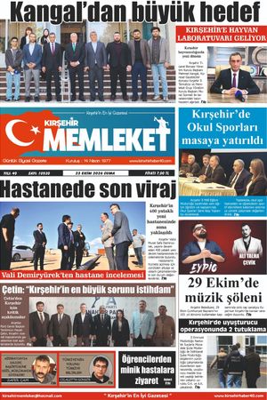 Kırşehir Memleket Gazetesi 23.10.2026