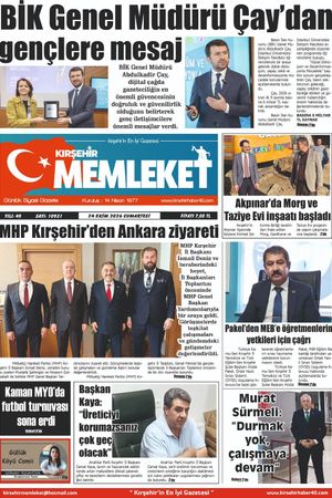 Kırşehir Memleket Gazetesi 24.10.2026