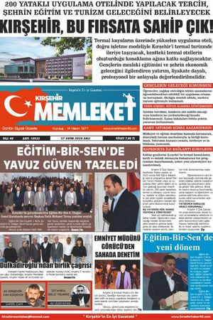 Kırşehir Memleket Gazetesi 27.10.2026