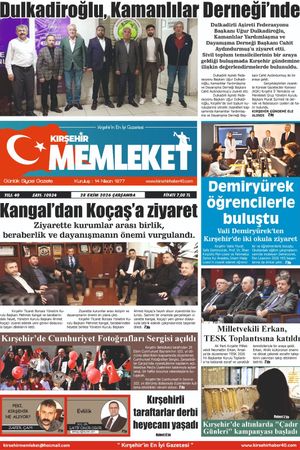 Kırşehir Memleket Gazetesi 28.10.2026