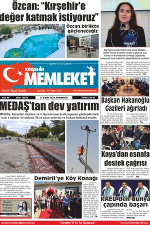 Kırşehir Memleket Gazetesi 17.10.2026