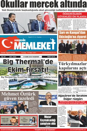 Kırşehir Memleket Gazetesi 19.10.2026
