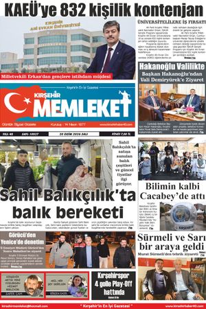 Kırşehir Memleket Gazetesi 20.10.2026