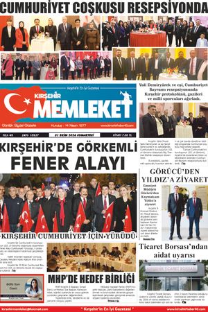 Kırşehir Memleket Gazetesi 31.10.2026