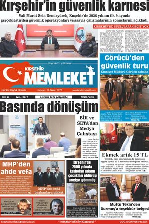Kırşehir Memleket Gazetesi 14.10.2026